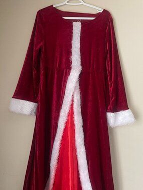 Women’s Velvet Mrs. Claus Christmas Costume Dress